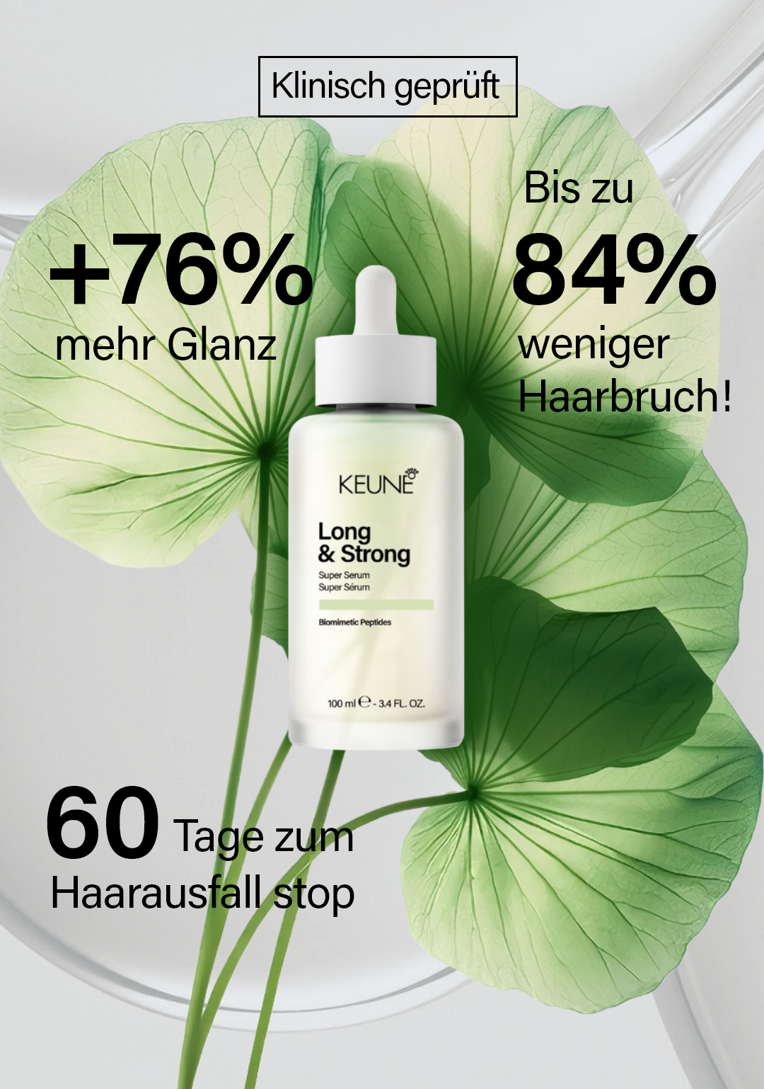 Verwöhne Dein kräftiges Haar mit Keunes reparierendem Conditioner.