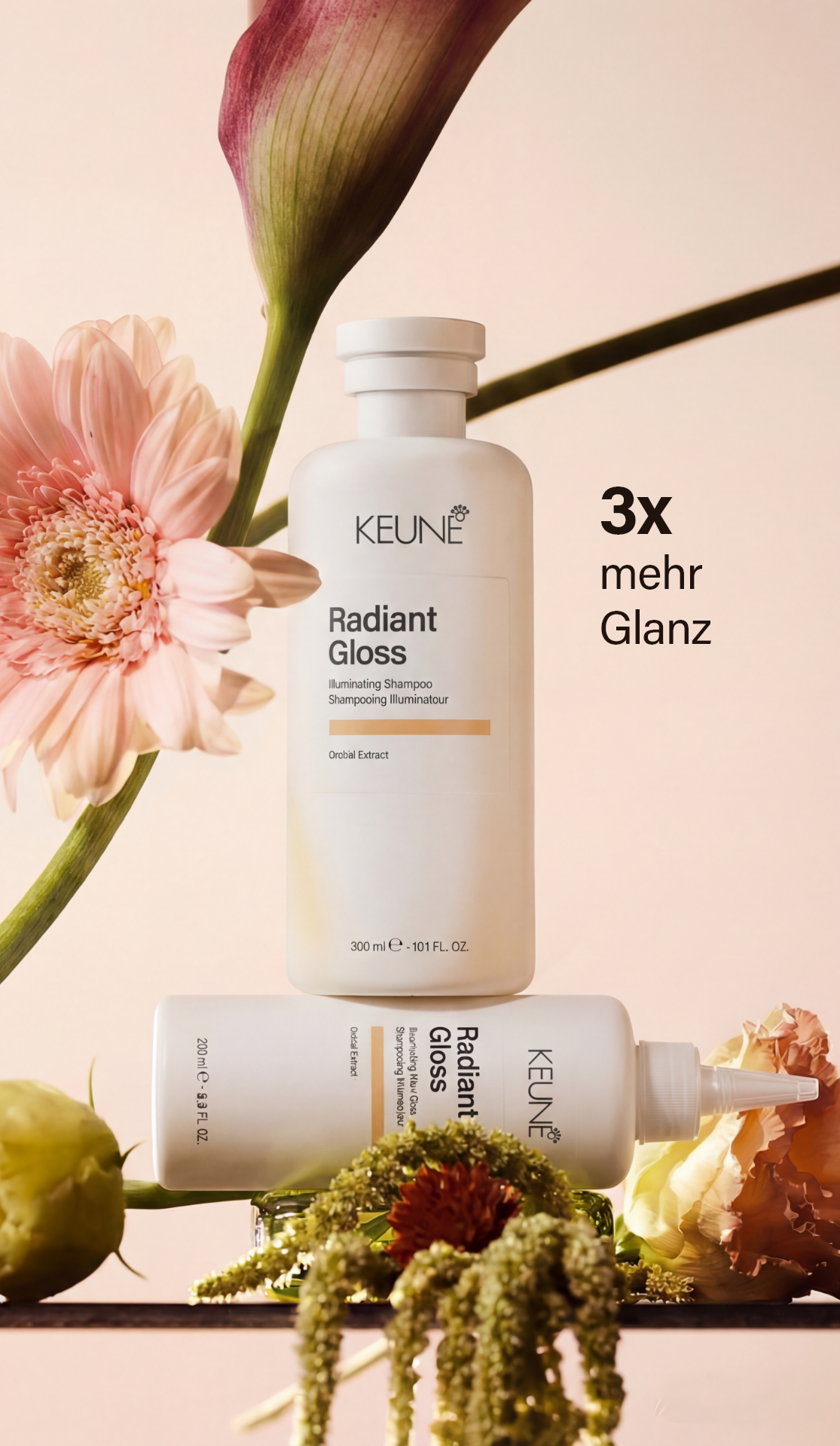 Looking for hair oil for dull hair? Try Radiant Gloss Illume Infusion, Keune's hair care solution to enhance shine, smooth frizz, and achieve hair gloss with a lightweight formula