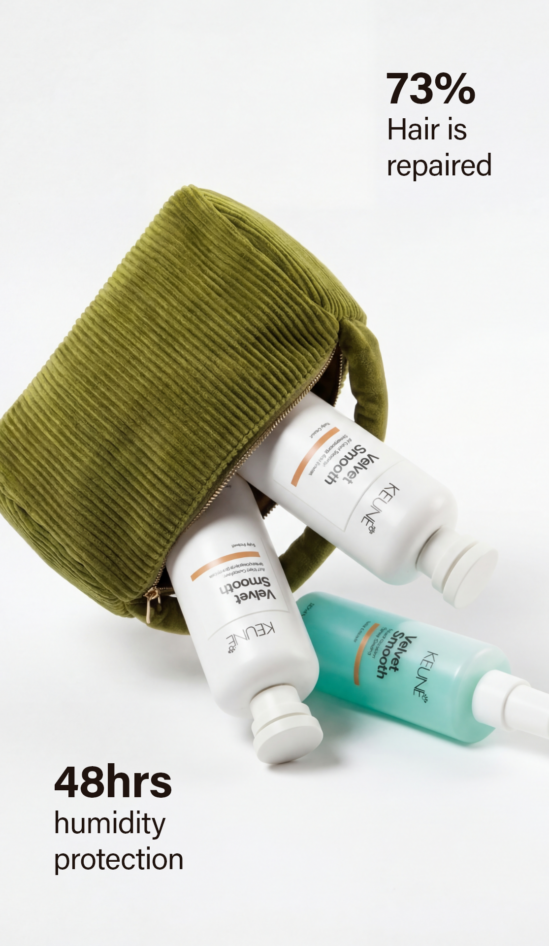 Keune Velvet Smooth Conditioner: Rich in natural antioxidants, this hair product fights frizz and breakage, leaving hair smooth and manageable. 
