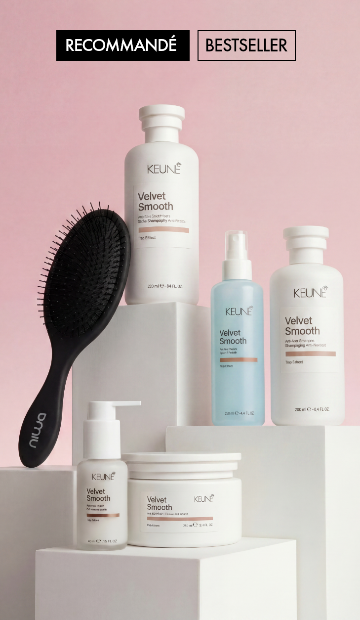 les Frizz-Free Pro Set de Keune  pour des cheveux lisses et soyeux.