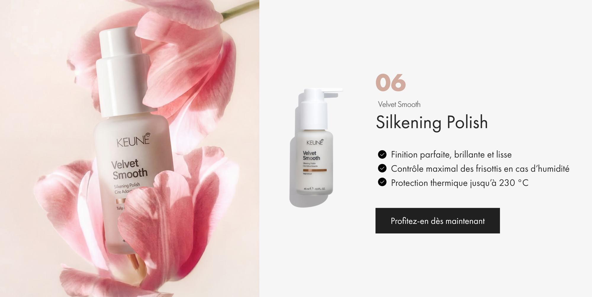 les Frizz-Free Pro Set de Keune  pour des cheveux lisses et soyeux.