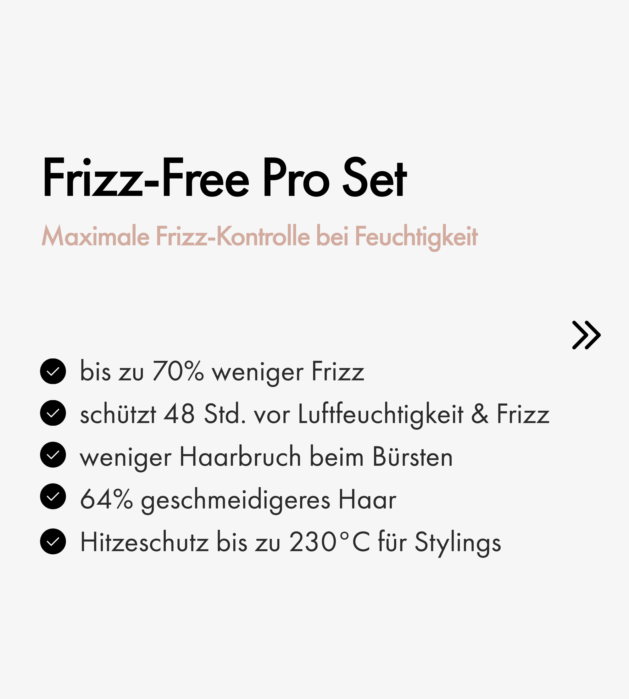 Keune Frizz-Free Pro Set für glattes, seidig weiches Haar. 