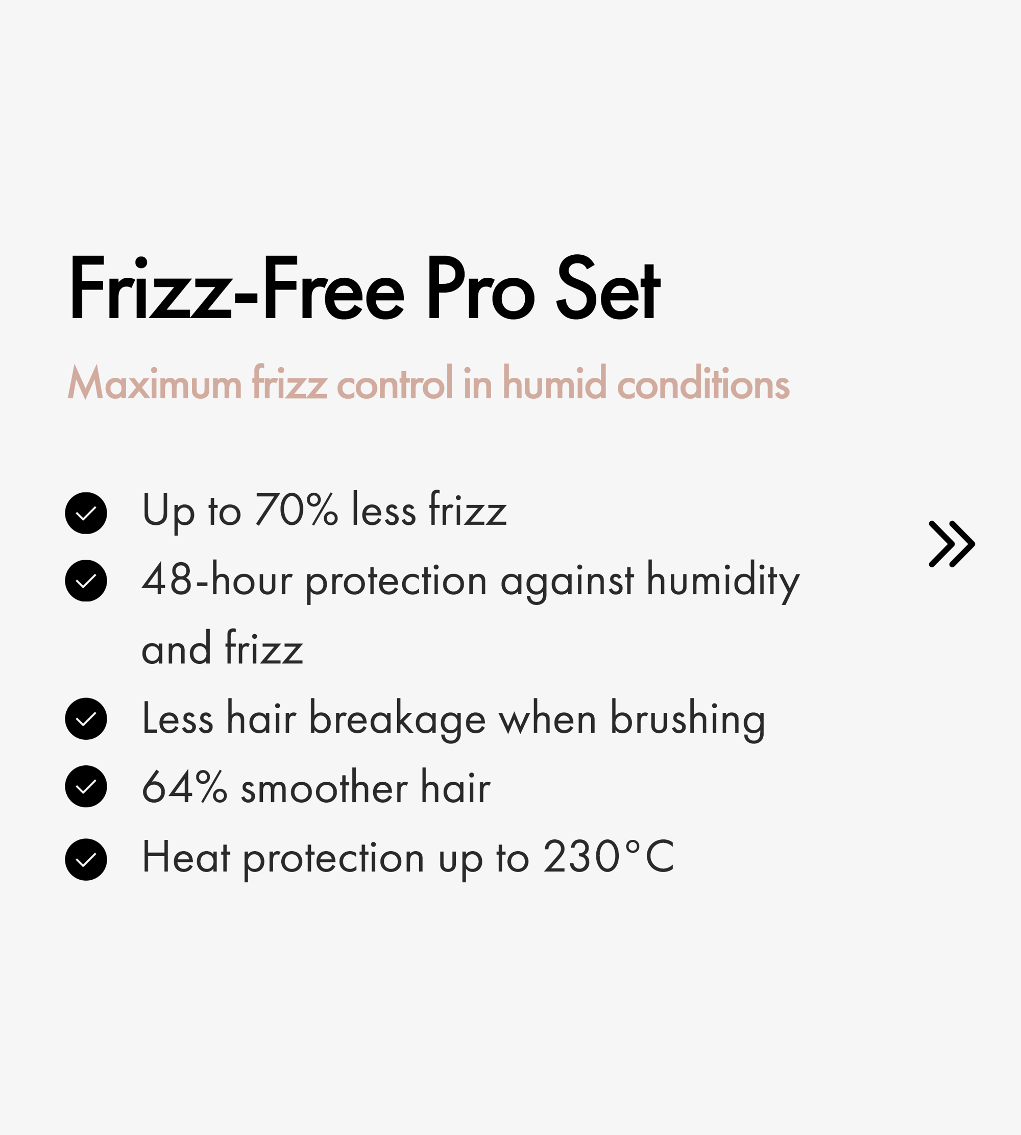 Keune Frizz-Free Pro Set with detangler brush for smooth, silky hair.