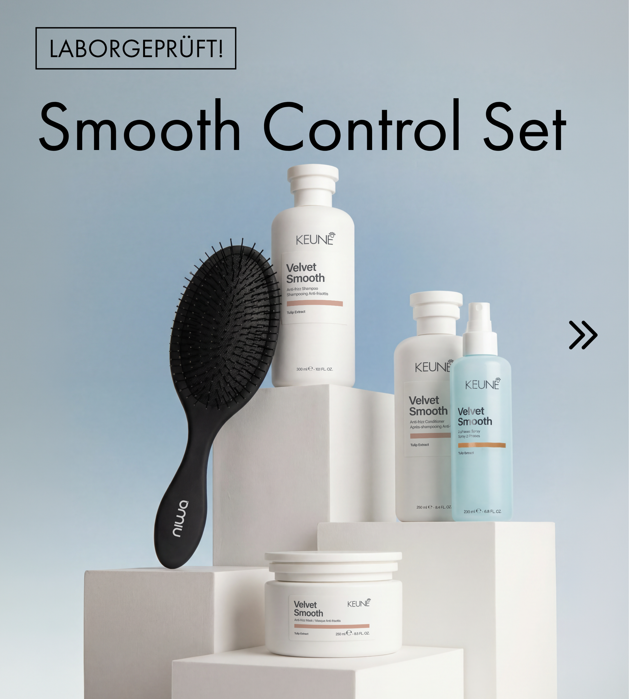 Keune Smooth Control Set für glattes, seidig weiches Haar.